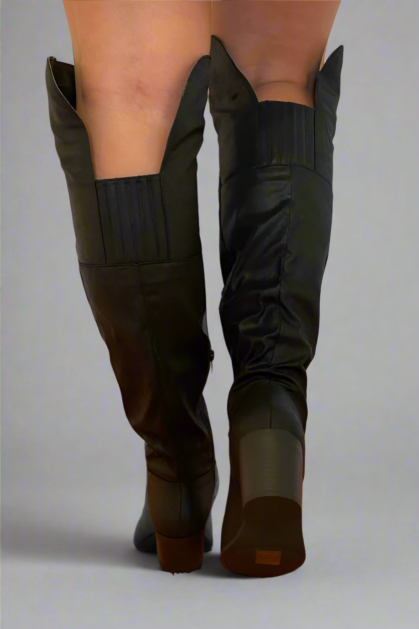 Topanga Knee High Boots Black