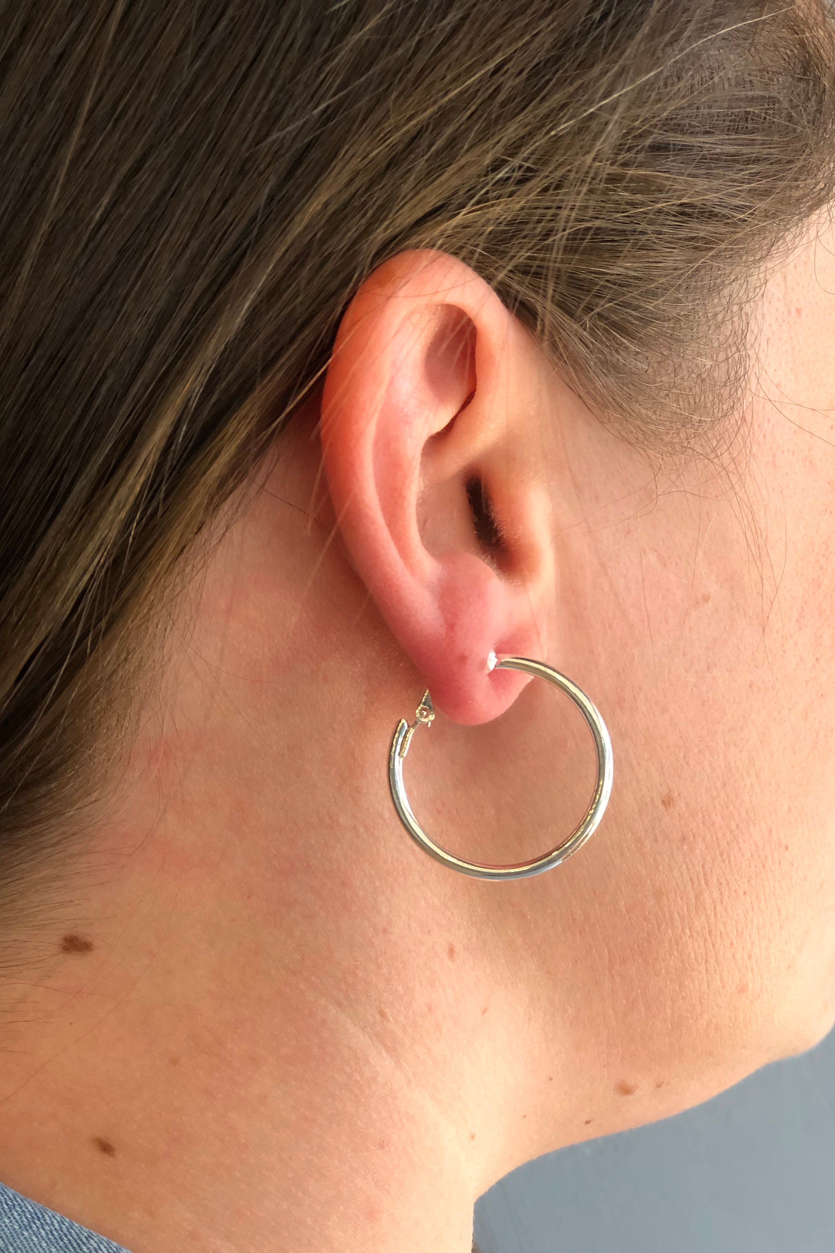 Basic Silver Hoop Earrings