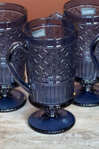 Blue Claro Footed Mug 4 Pack