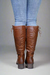 Gossip Side Tie Boot Brown
