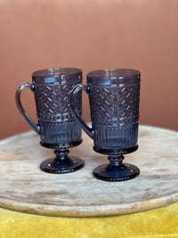Blue Claro Footed Mug 4 Pack