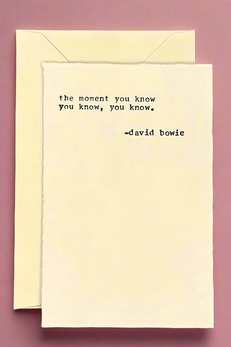 Inspirational- You Know Note Card