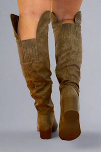 Topanga Knee High Boots Taupe