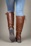 Gossip Side Tie Boot Brown