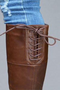 Gossip Side Tie Boot Brown