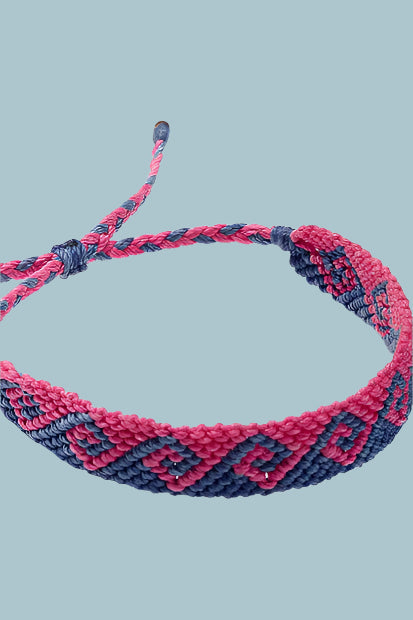 Bali Wave Braid Bracelet - Fuschia