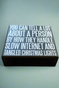 Square Sign - Internet & Christmas Lights