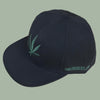 Black Embroidered Weed Hat