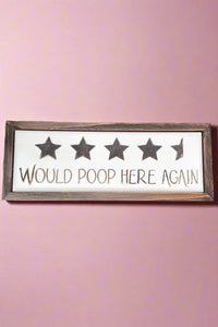 Bathroom Decor Wood Sign