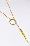 ReStrung Jewelry - Dagger Lariat Necklace Gold