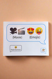 The cover of Movie Emojis by Robb Pearlman, a book of movie titles portrayed by emojis.