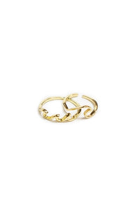 Swell Ring Set Gold