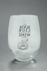Book Club Wine Glass