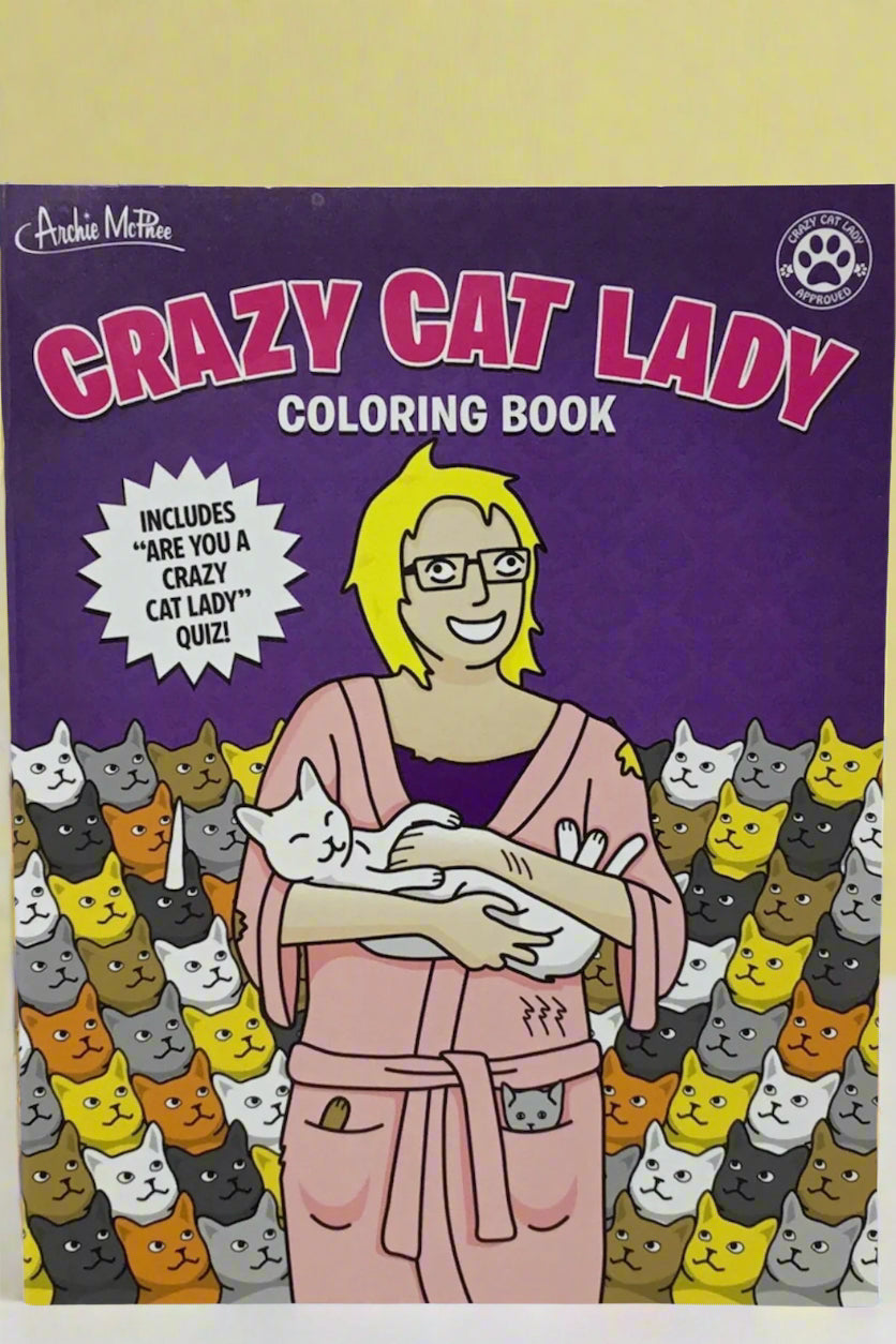 Coloring Book By Archie McPhee Crazy Cat Lady and SelfEsteem Editions