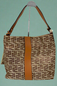 Metallic Print Bag Brown
