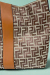 Metallic Print Bag Brown