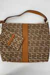 Metallic Print Bag Brown