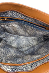 Metallic Print Bag Brown