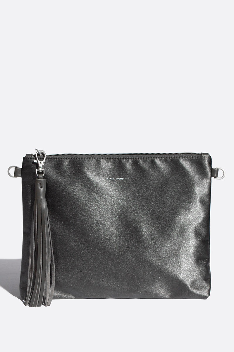 Michelle Clutch - Satin Grey