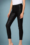 Mid Rise Plaid Crop Black