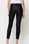 Mid Rise Plaid Crop Black