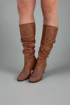 Tyson Ruched Boots Rust