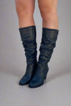 Tyson Ruched Boots Black