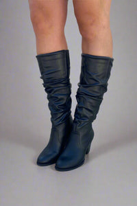 Tyson Ruched Boots Black