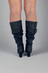 Tyson Ruched Boots Black