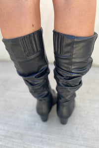 Tyson Ruched Boots Black