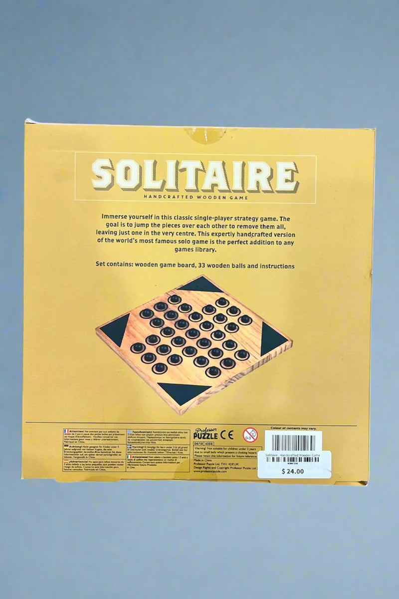 Solitaire - Handcrafted Wooden Game